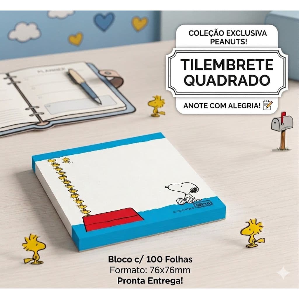 TILEMBRETE SNOOPY TILIBRA 100 FOLHAS LANÇAMENTO 2027