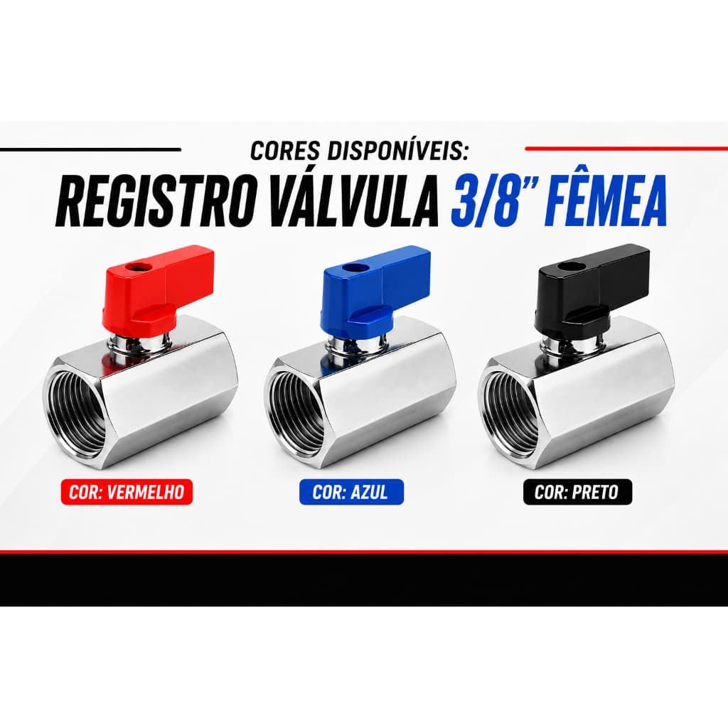 Torneirão Torneirinha Registro Esfera Fêmea Alta Vazão  Moto Titan CG 125 150 Carburador -Gasolina-