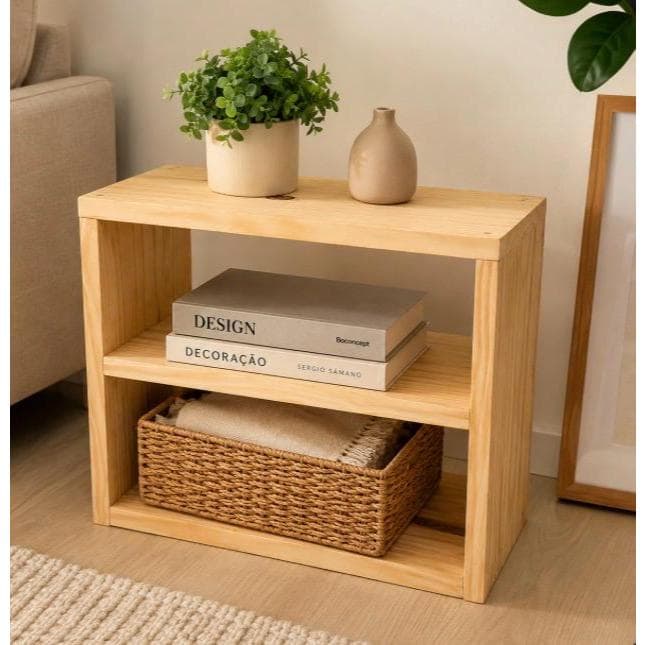 Organizador de utensílios domésticos multifuncional Mini estante em madeira pinus