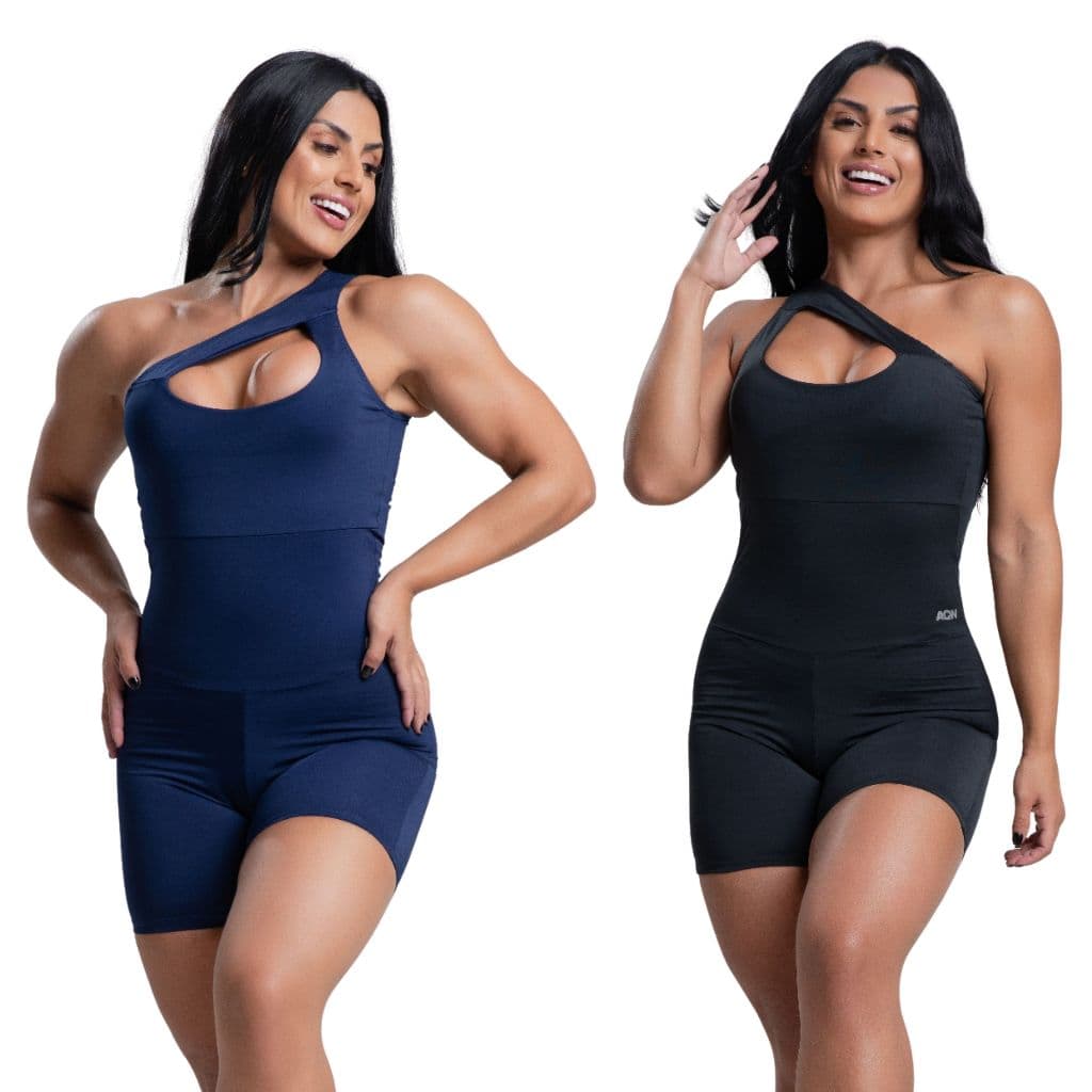 Macaquinho Fitness Feminino Academia Treino Compressão Versatily AQN SPORT