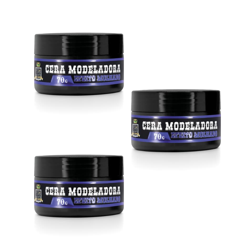 Kit Still Life Pomadas Ceras Modeladoras Para Cabelo Efeito Molhado Extra Forte 70g 3 Unidades
