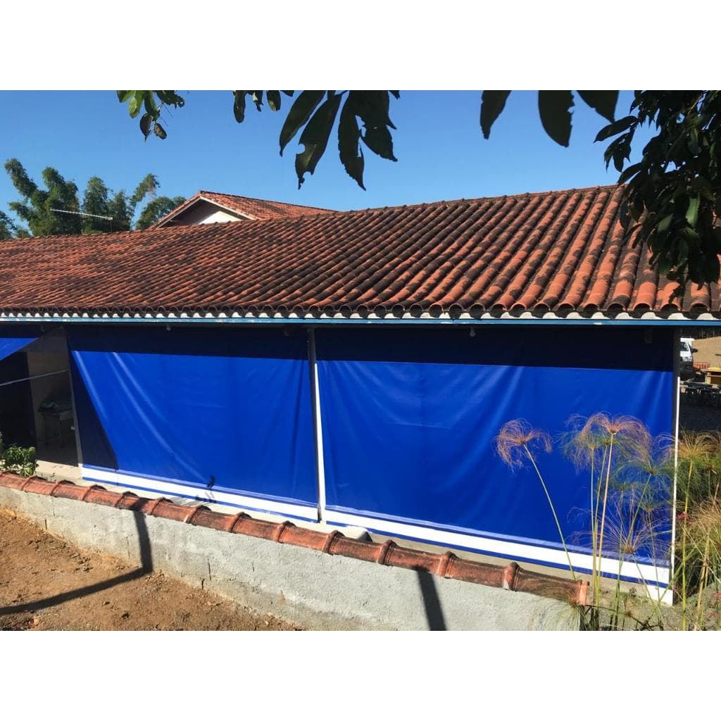 Kit peças para Toldo Cortina Vertical + Lona 5 x 1,90 Impermeável *sem tubos* Área Externa Casa Sala