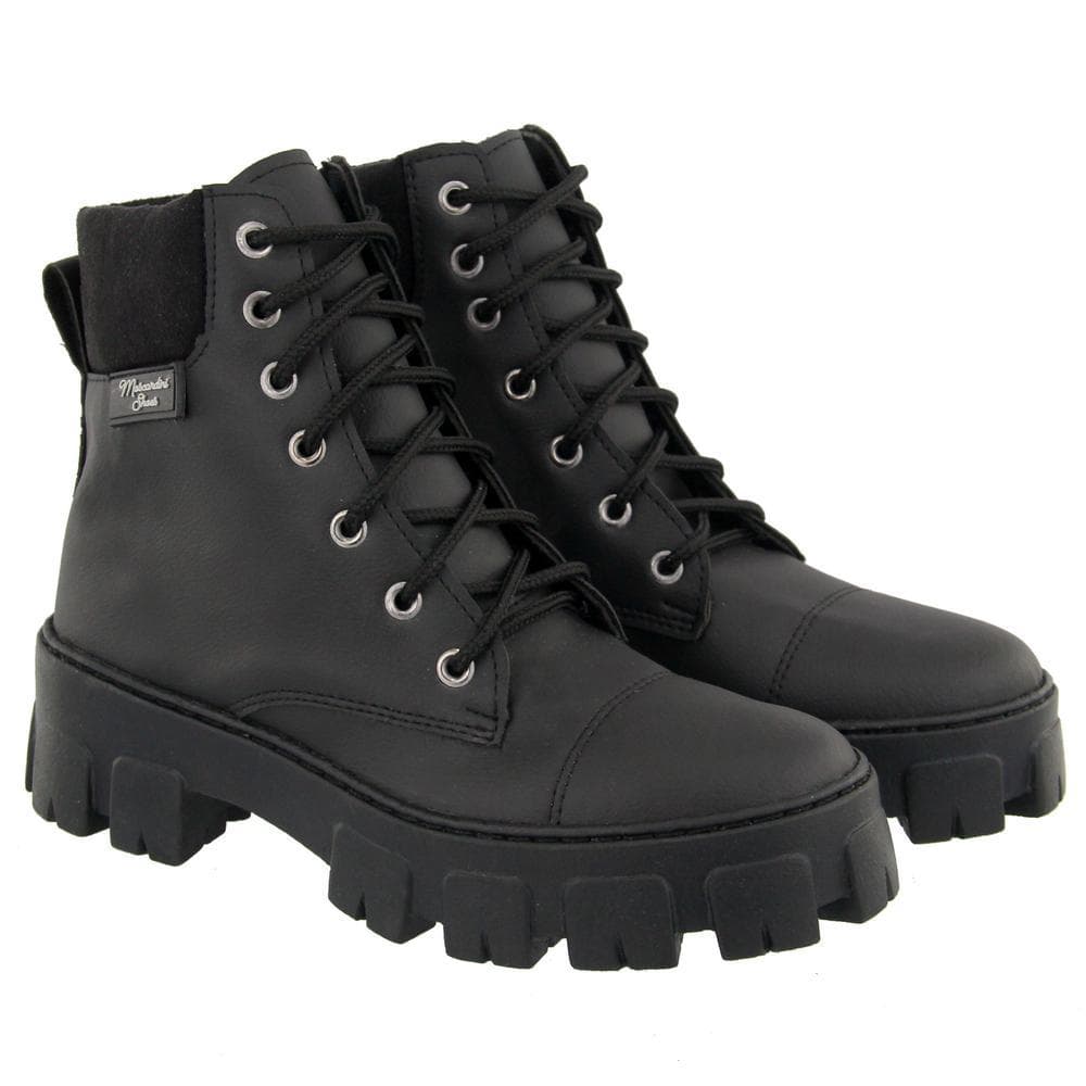 Coturno Plataforma Botinha Tratorada Feminina Bota Blogueira