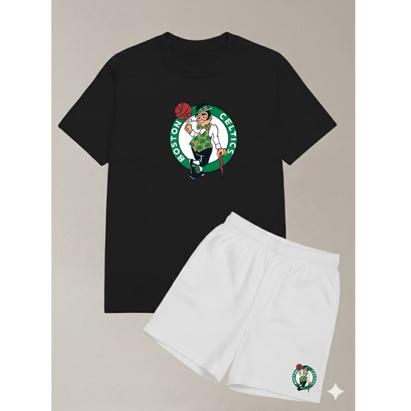 kit conjunto camisa algodão + short germuda tactel esportes basquete casual envio rapido