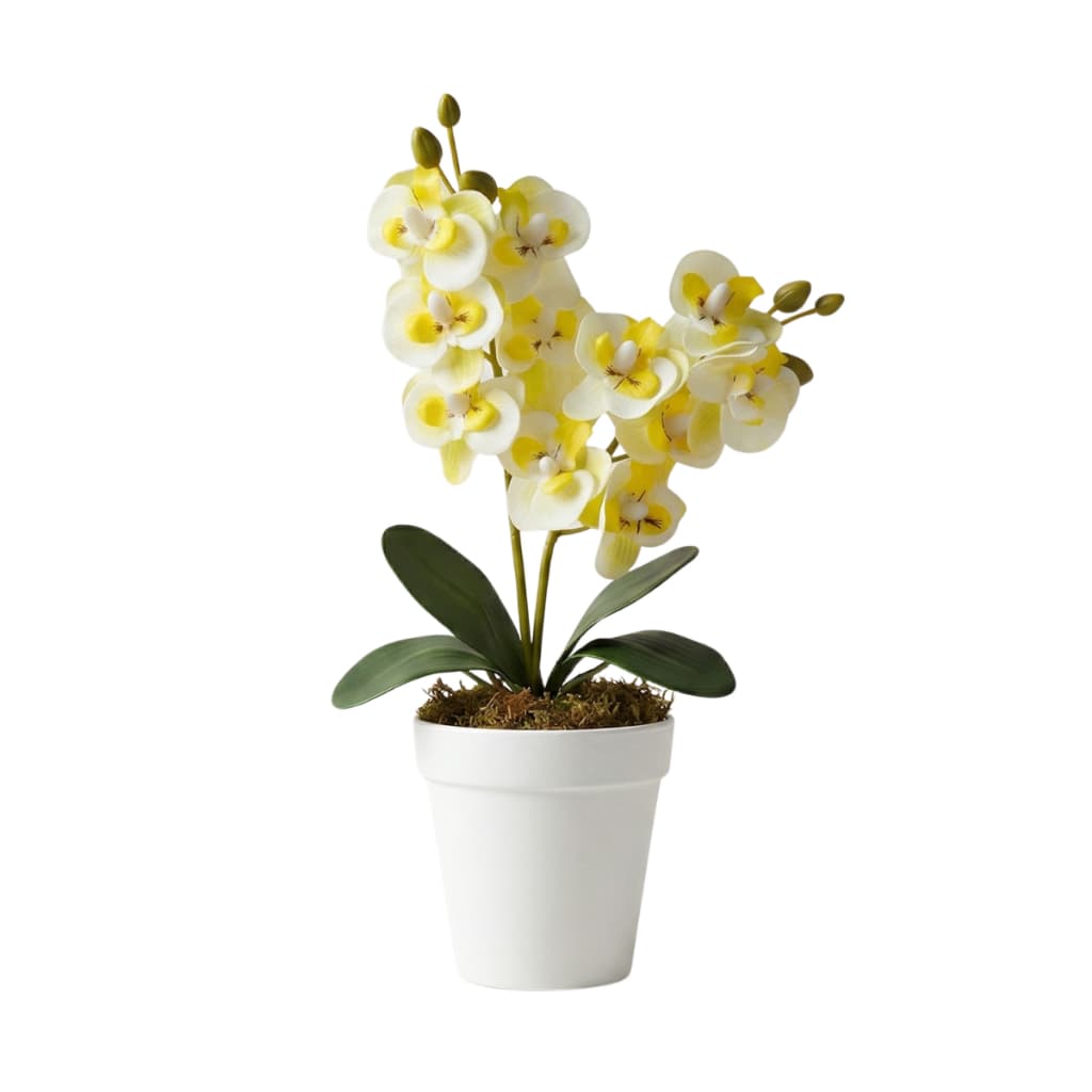 Planta Artificial Arranjo de Orquídeas x12 Decoração