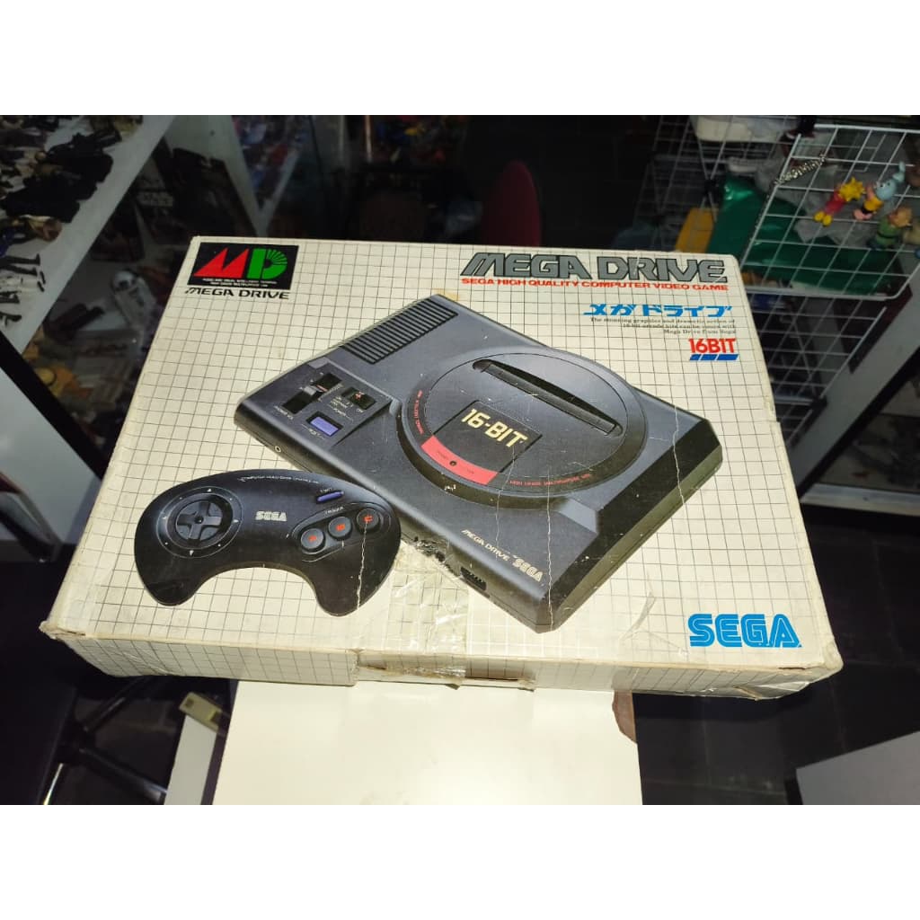 Console Mega Drive Versão Japonesa Original Completo na Caixa
