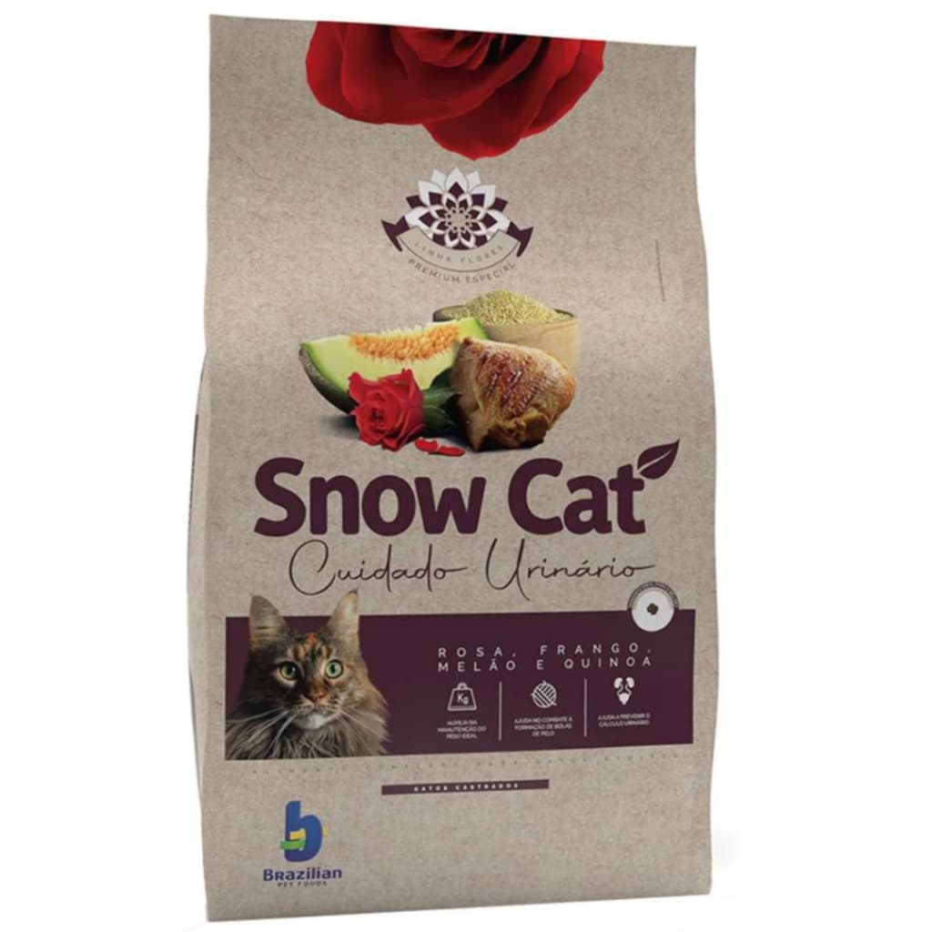 Ração Snow Cat Flores Cuidado Urinário para Gatos Castrados 10,1 kg - Premium Especial