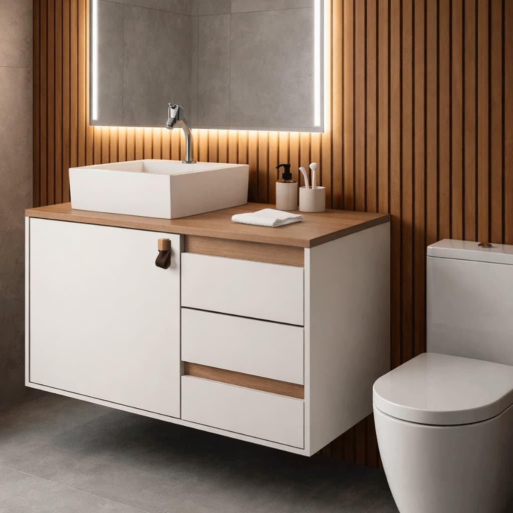 Gabinete Armario de Banheiro 100% MDF - Formara 80cm