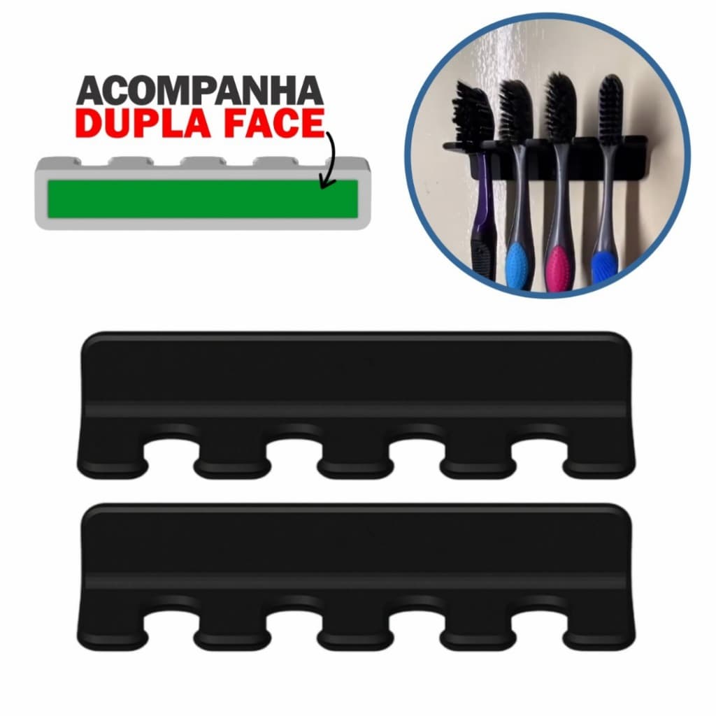 Suporte de Escova de Dente  | Organizador Parede Banheiro | Porta Escova Familiar