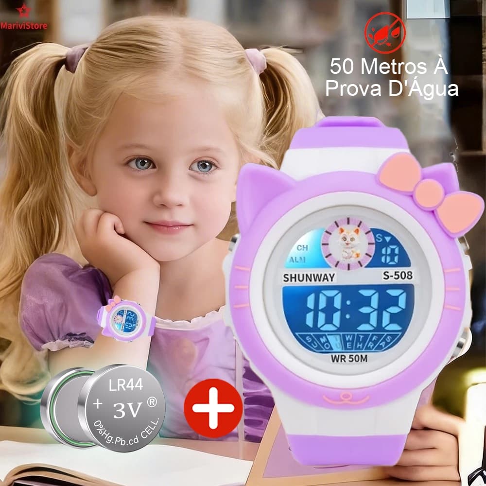 Relógio Infantil À Prova Dágua Digital Led Luminoso Desportivo Para Crianças