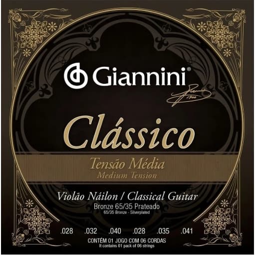 Jogo De Cordas Violão de Nylon Giannini Clássico
