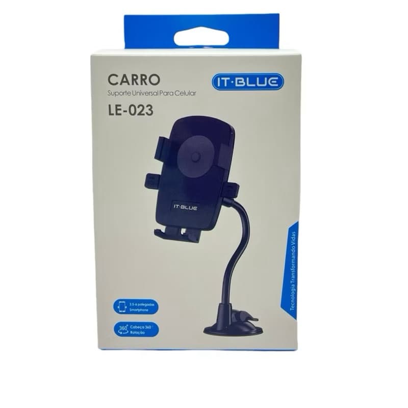 Suporte Veicular Universal para Celular e GPS – Fixação com Sucção Reforçada | Modelo LE-023