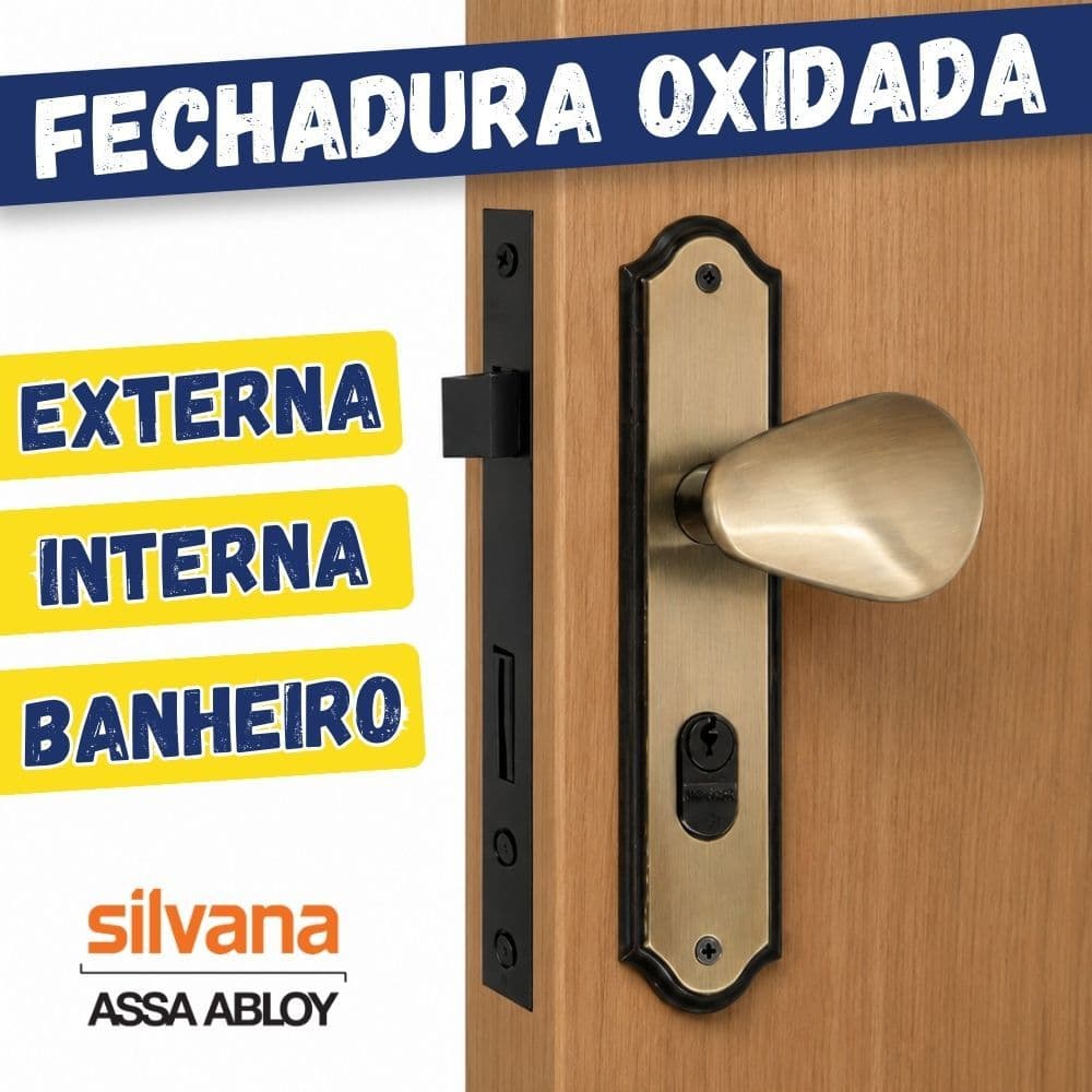Fechadura de Porta Oxidada Fechadura Porta Banheiro Fechadura de Porta de Quarto Fechadura Externa