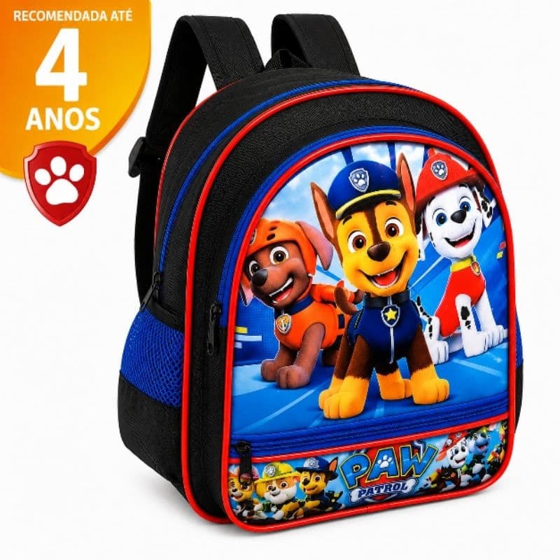 Mochila Escolar Infantil Creche De Costa Patrulha Canina