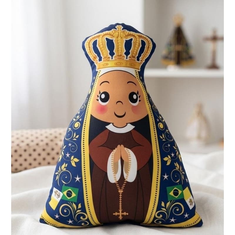 Naninha almofada de nossa senhora Aparecida grande 40cm