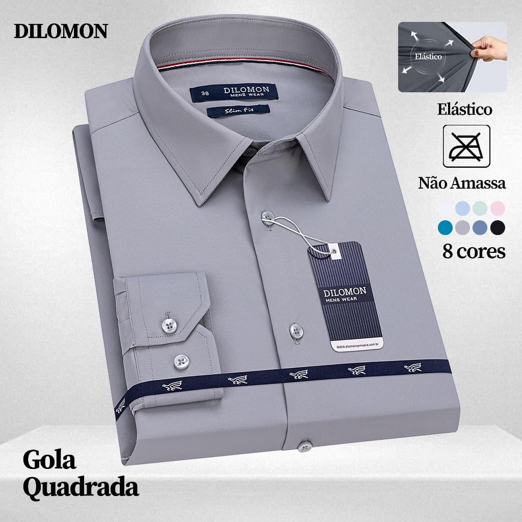 Dilomon Camisa Masculina para Trabalho e Escritório - Social Formal Não Amassa - Versátil Todas as Ocasiões