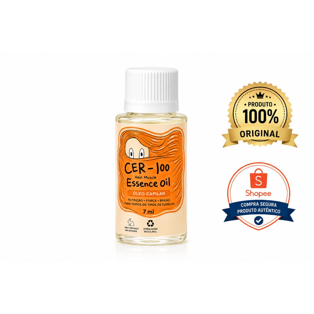 Óleo Capilar Coreano 7ml Crescimento Capilar Hidratação Nutrição Brilho Intenso Anti Frizz Reparador de Pontas