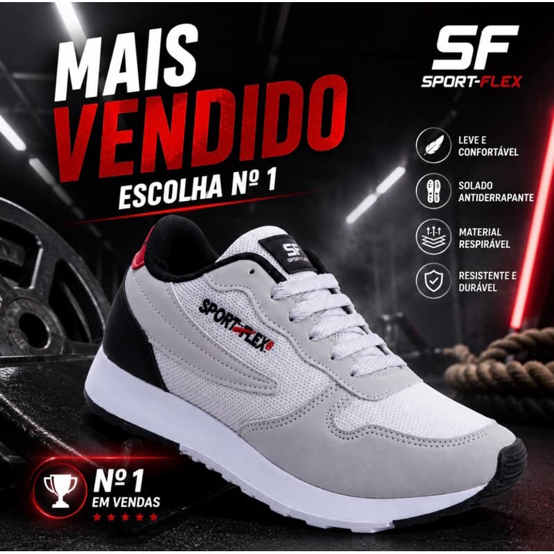 Tênis Esportivo Moda 2027 Premium Confortável Leve Corrida Academia Fitnes