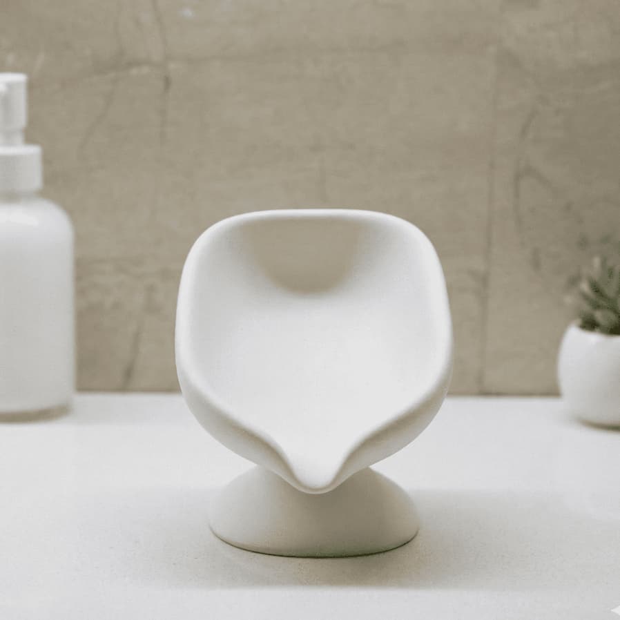Saboneteira Autodrenante Porta Sabonete Luxo Plastico Banheiro Lavabo Nicho Pia