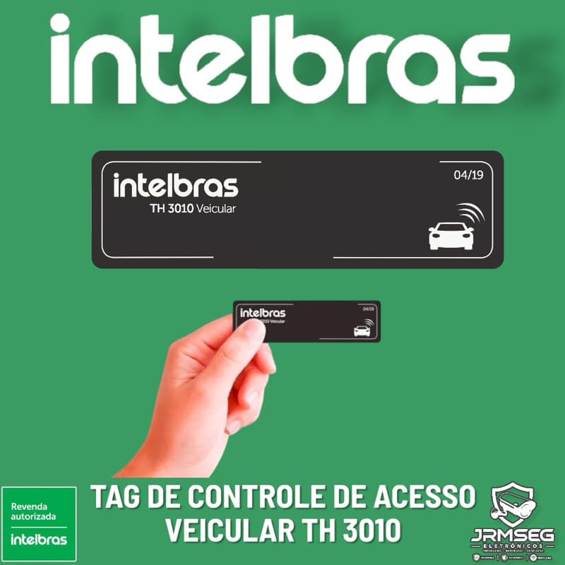 TH 3010 veicular Etiqueta de acionamento RFID 900 MHz Intelbras