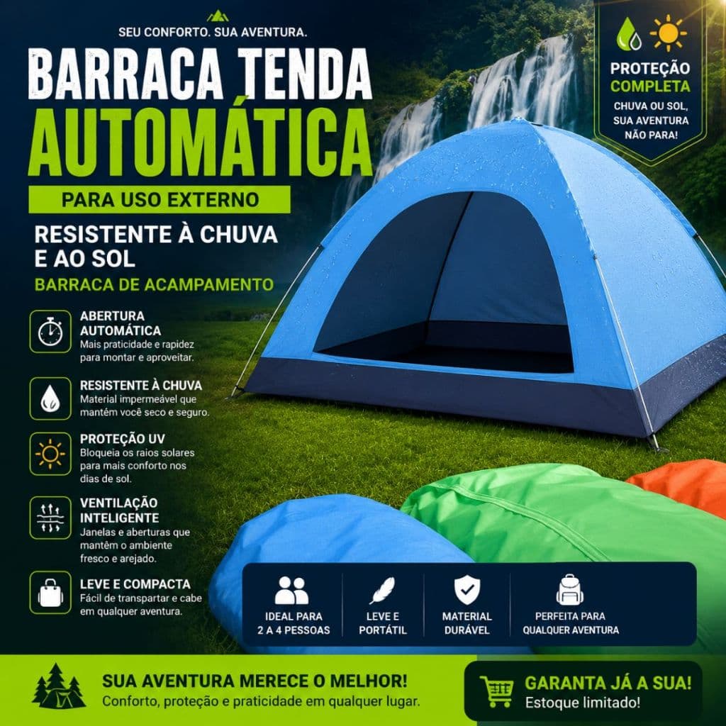 H-715 - Linda Barraca Tenda de Camping Para Uso Externo Resistente à Chuva e ao Sol Barraca de Acampamento