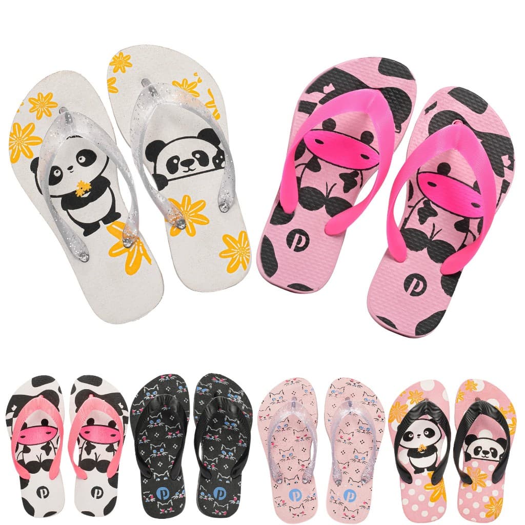 Kit Chinelo Menina Confortável Passeio