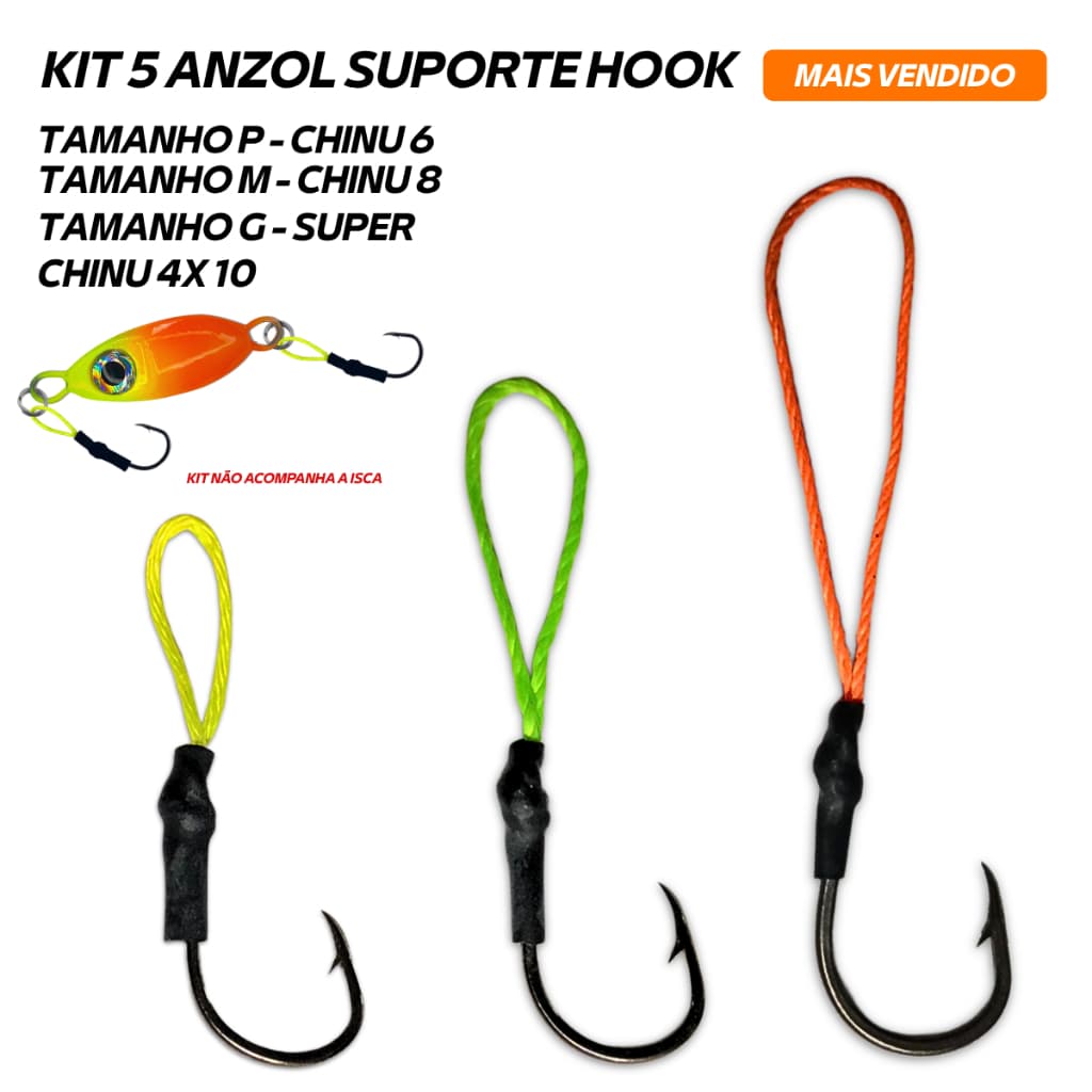 Suporte Hook Isca Artificial Pesca Micro Jumping Jig Tucunaré Traíra Jig Head Kit
