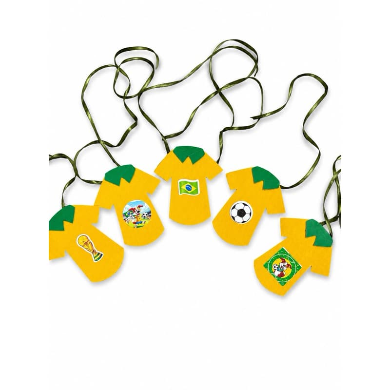Kit 10 Gravatinhas Pet Brasil Copa do Mundo para Cães e Gatos Tamanho 10Altura x 8,5Largura