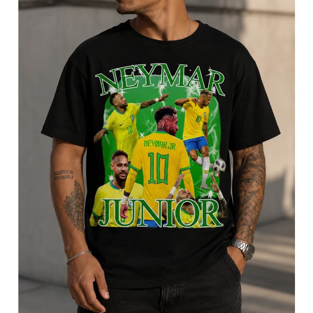 Camisa Masculina Algodão Estampado Menino Ney Brasil Copa