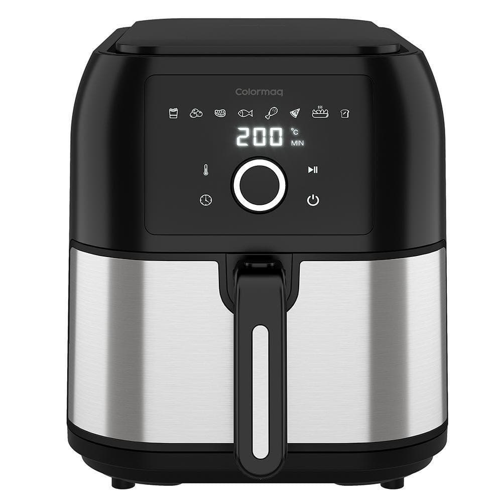 Fritadeira Air Fryer Colormaq 8 Litros 1700w Digital Preta e Inox