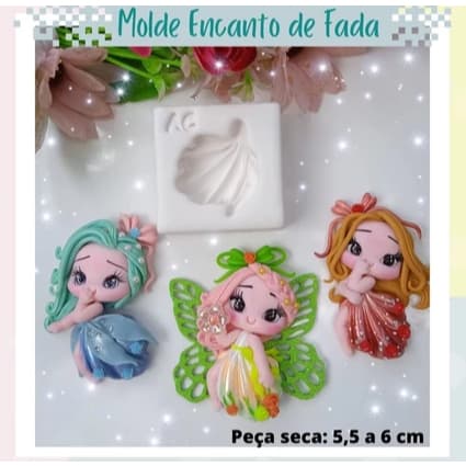 Molde de Silicone/Biscuit - Fada - Artes da Cris