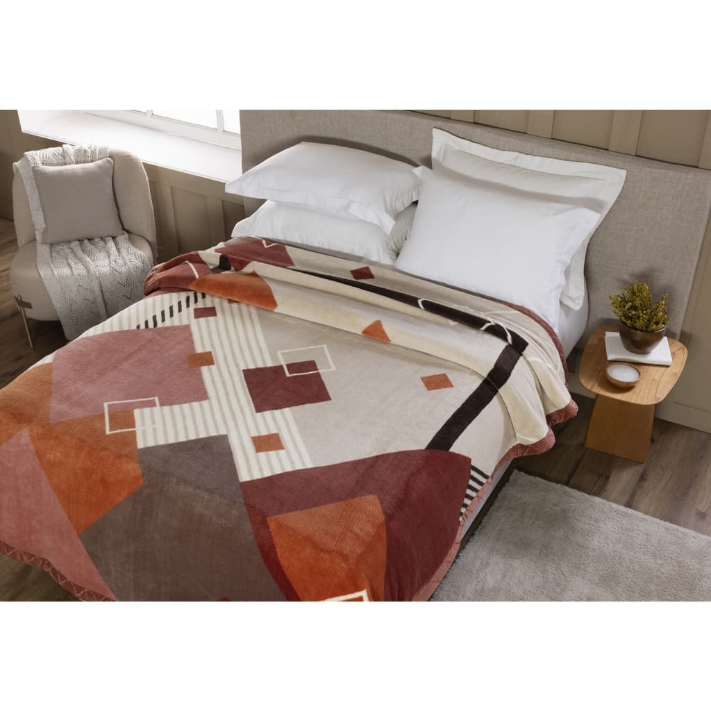 Cobertor Raschel Plus Jolitex King Size Estampado 220M X 240M