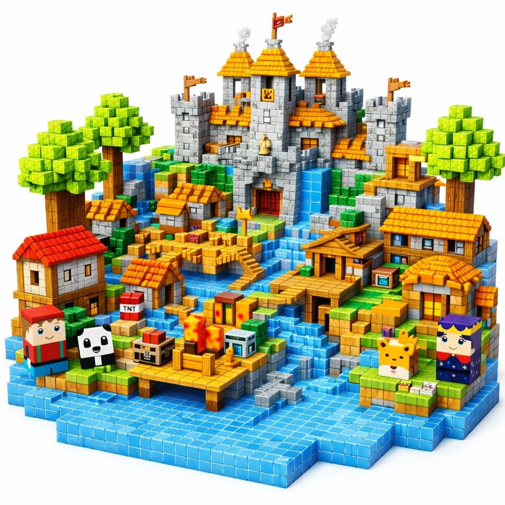 Blocos De Construção Magnéticos Cubo Brinquedo Educativo 100 peças