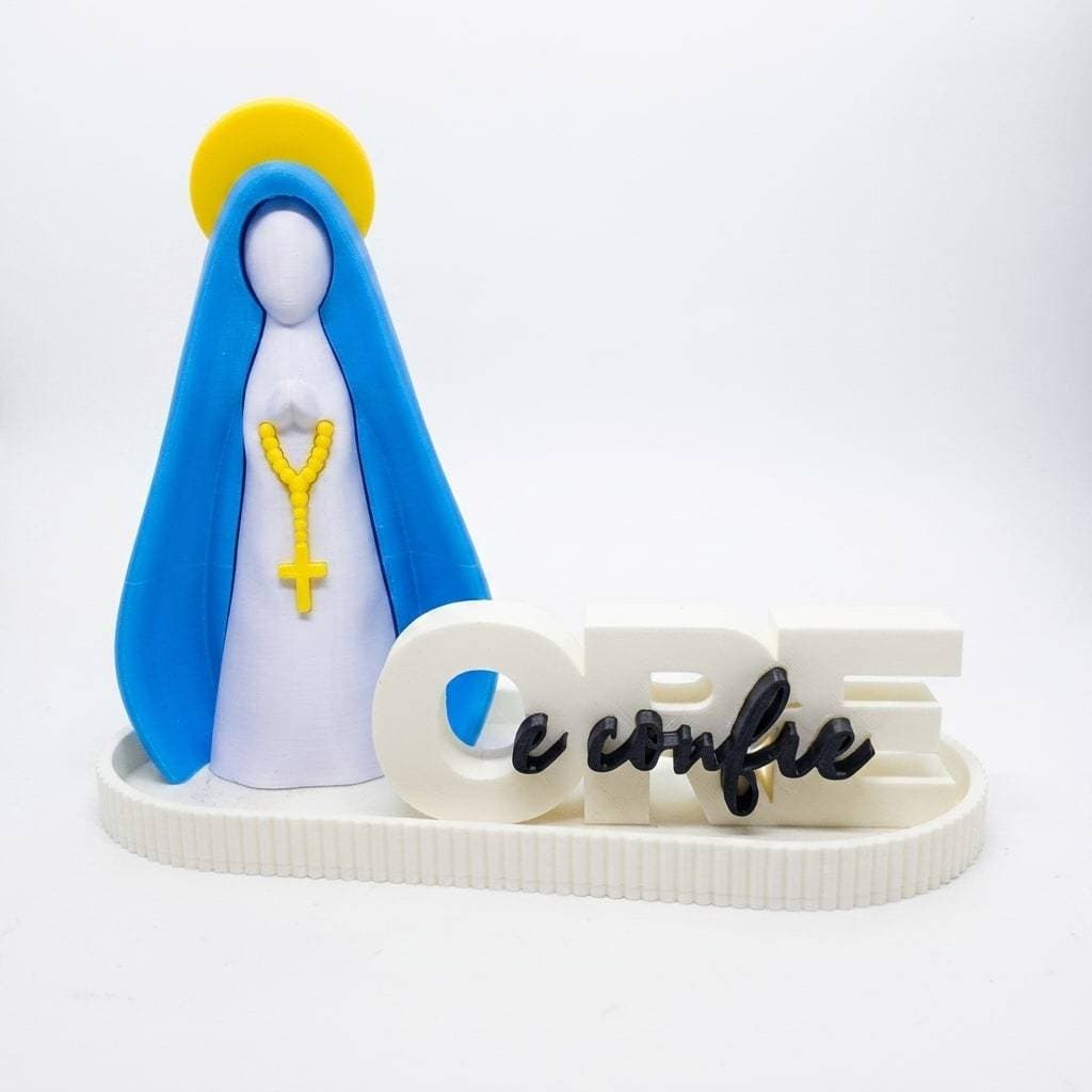 Decoração Nossa Senhora Minimalista Personalizado Ore e Confie