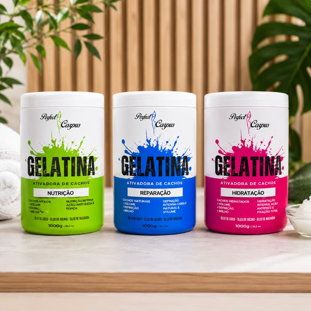 Gelatina Ativadora de Cachos Perfect Corpus 1kg – Nutrição, Reparação e Hidratação