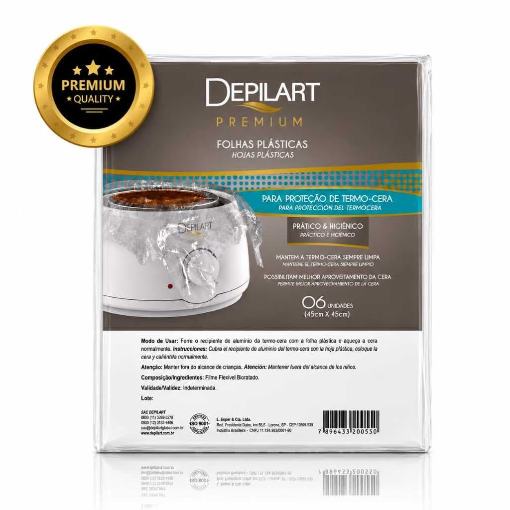 Folhas Plásticas Depilart para Termocera 6un 45x45cm