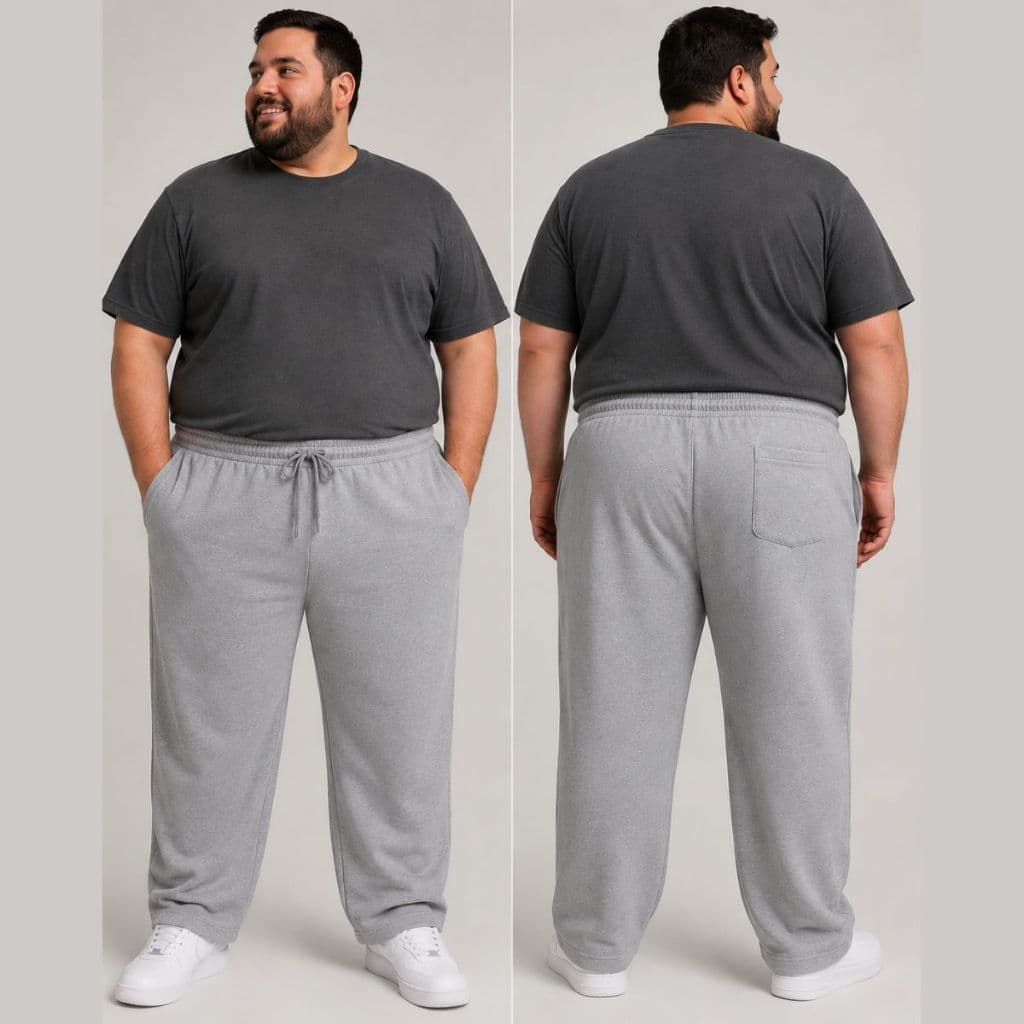 Calça Moletom Plus Size  Masculina  barra reta G1 G2 G3 G4