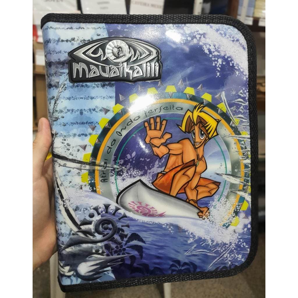 Fichário Caderno Argolado DAC 1/4 Pequeno A5 Mauaikalili Surfista 96 Folhas 10 Divisórias Escolar