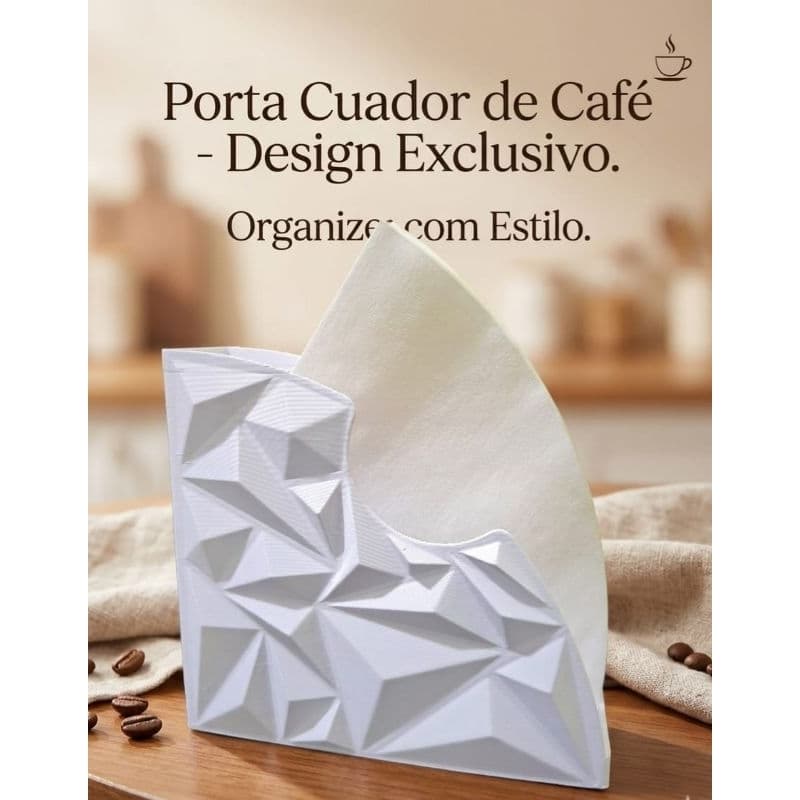 Porta Filtro Coador de Café Geométrico