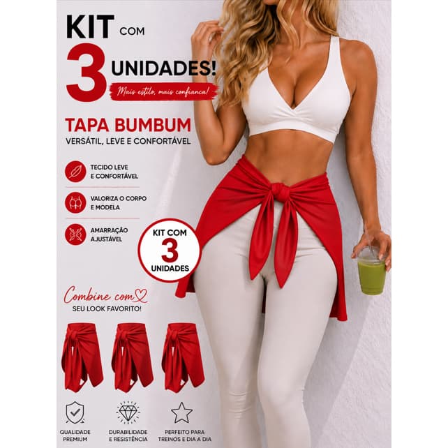 Combo com 3 Tapa Bumbum para Academia – Treine com Segurança
