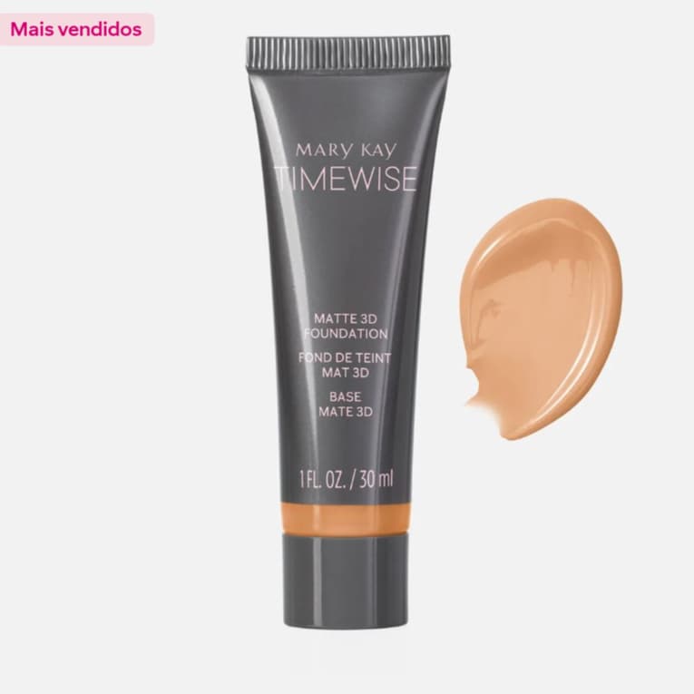 Base líquida Mary Kay cor beige C170 TimeWise 3D 30ml com acabamento matte