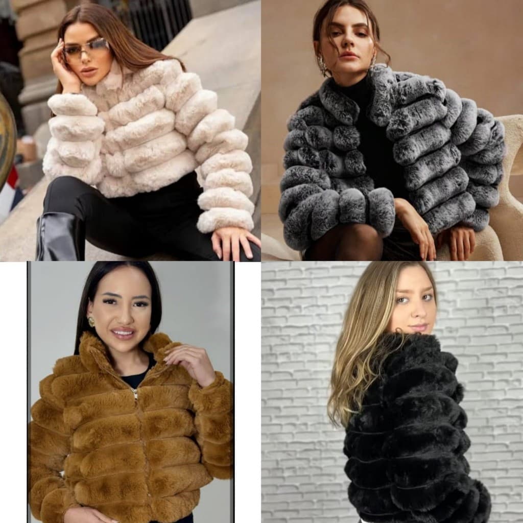 Jaqueta Puffer Feminina Teddy  Pelúcida  forrada por dentro Inverno Pelinhos  com cordão