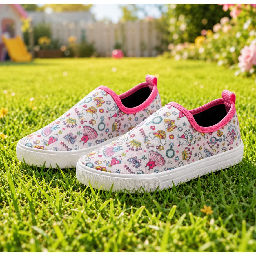 Tenis Calce Fácil Infantil Super Confortável Menina Princess do 27 ao 33 Branco