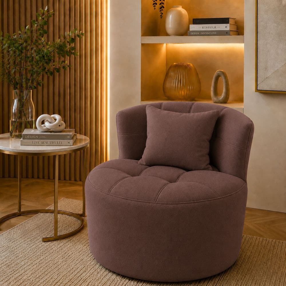 Poltrona Yoongi Com Almofada Formato Ergonômico Para Consultório  Conforto Elegante Suede Marrom