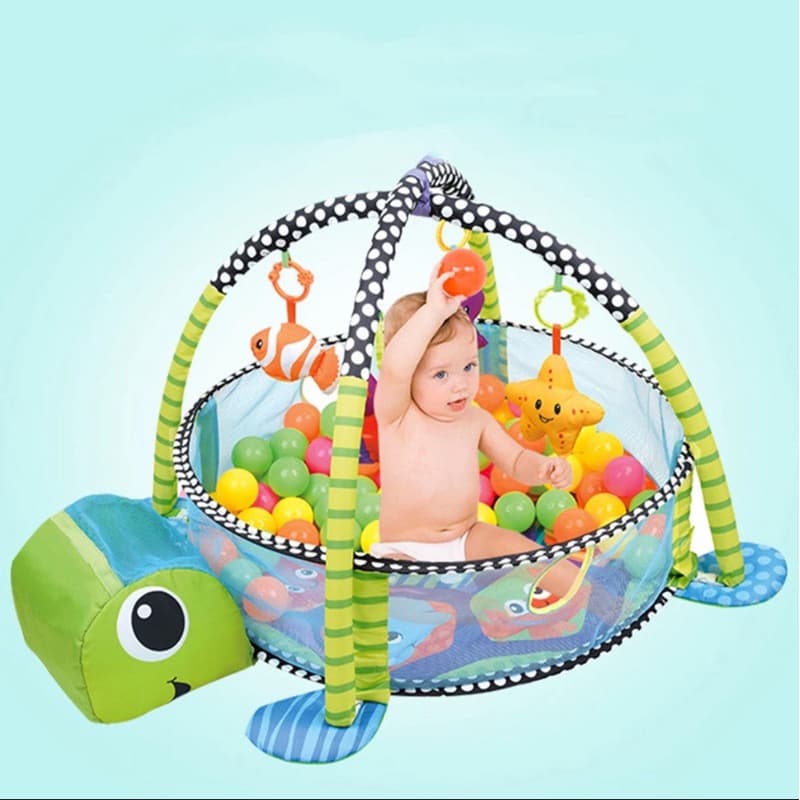Tapete de Atividades Infantil Ginásio com Bolinhas Tartaruga