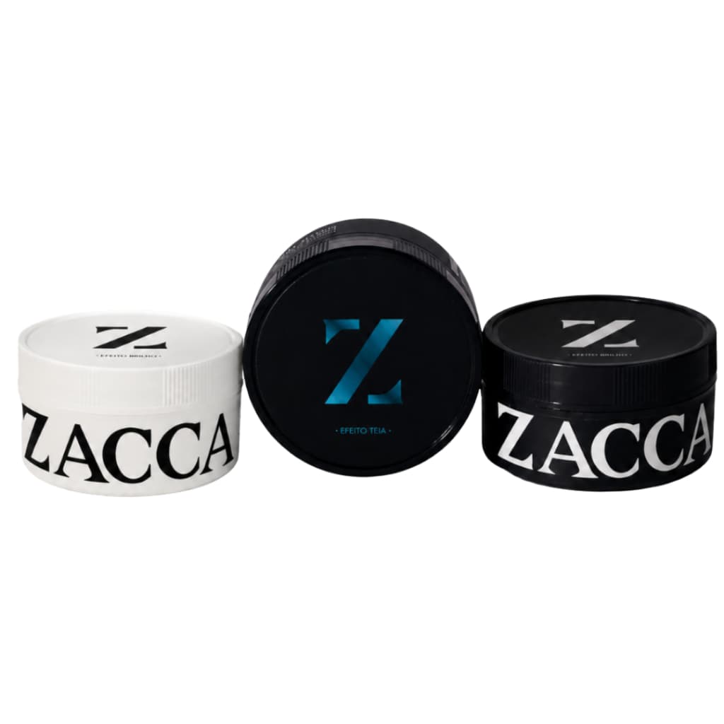 Kit 3 Ceras Modeladora Para Cabelo Zacca Teia Brilho E Matte