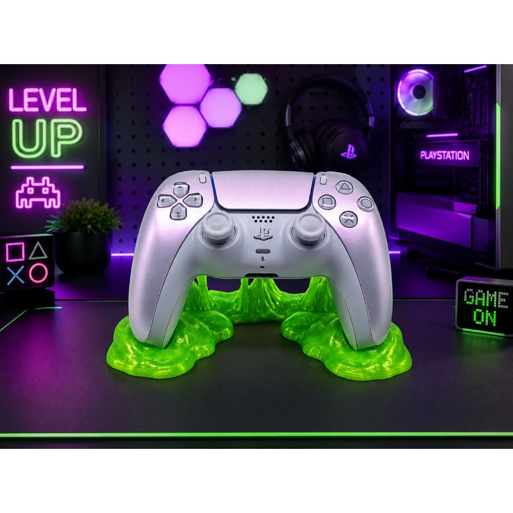 🎮 Suporte para Controle PS5 DualSense – Design Slime Translucido