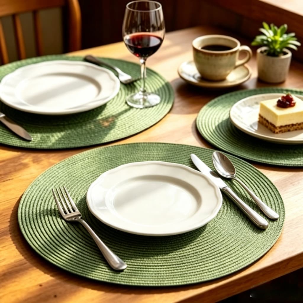 Kit 1/4 /6/8 Jogo Americano Souplast Redondo Jantar Mesa Posta Cozinha 38cm