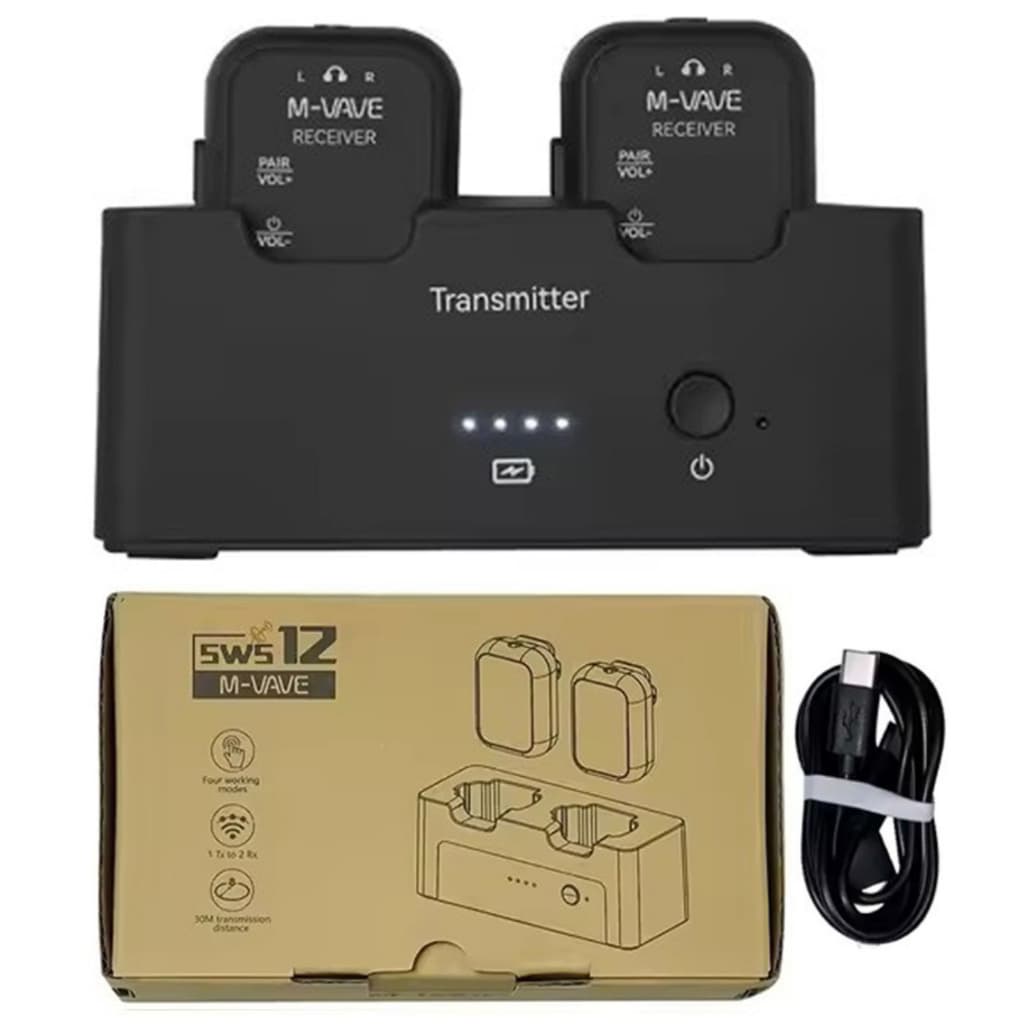 Sistema  de Fones de Ouvido Sem Fio Monitoramento SWS12 WP-12/ 2.4GHz 1T2R