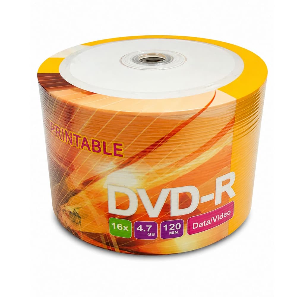 DVD-R Printable Virgem 4.7GB 16X Pino C/50 Mídias Graváveis Imprimíveis